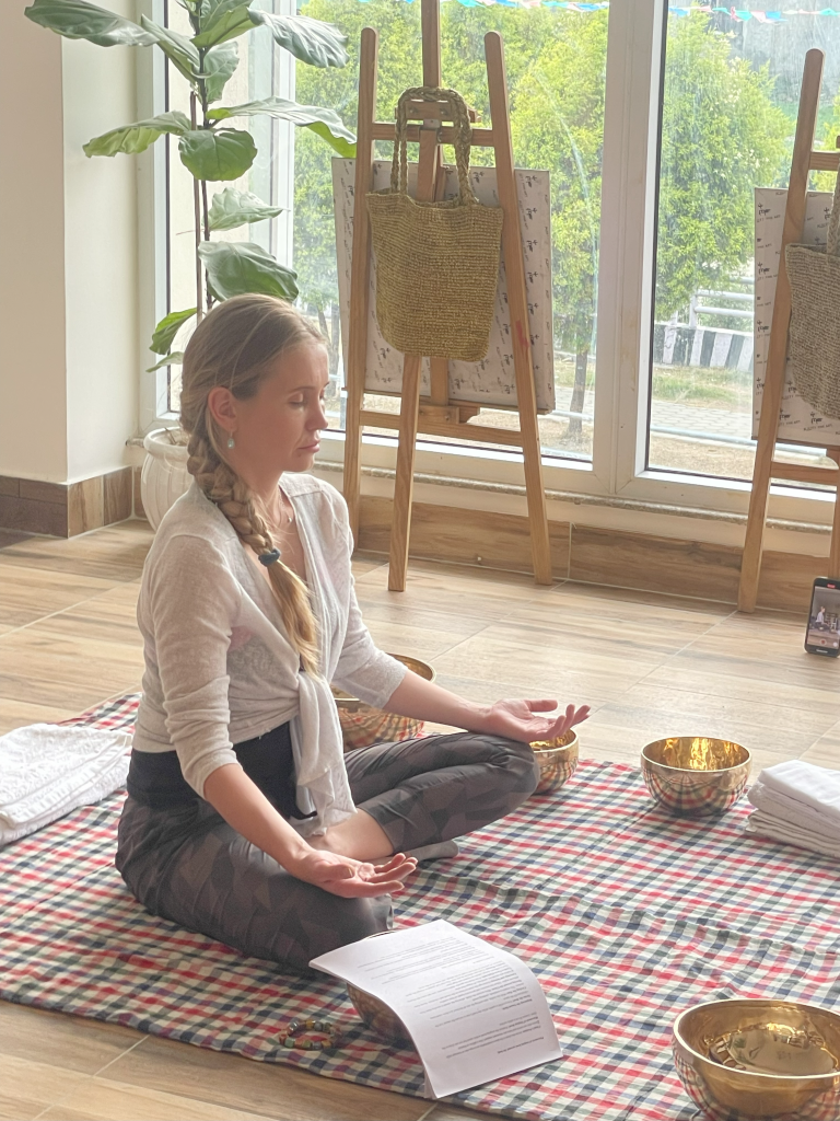 meditating girl